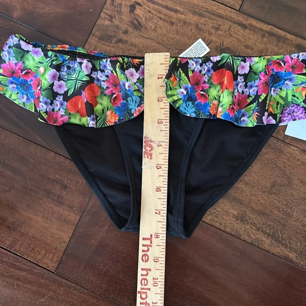BP | Floral tropical Ruffle Bikini Bottom